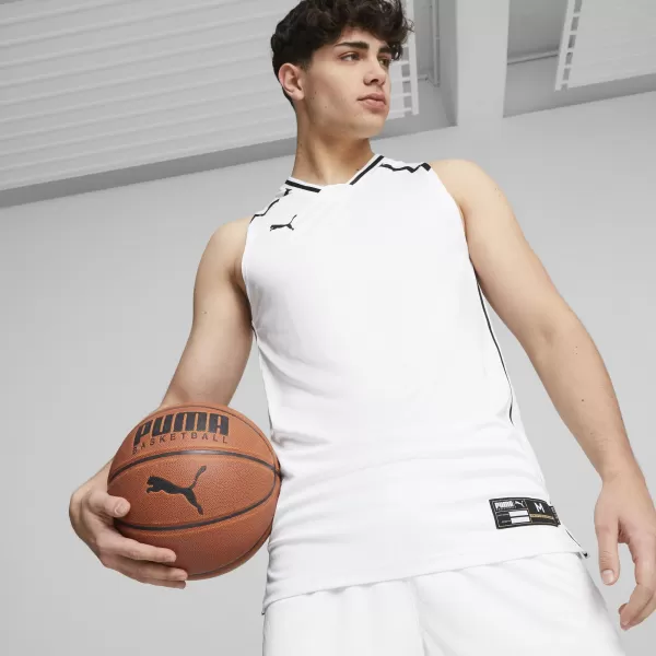  Pánsky dres PUMA HOOPS TEAM GAME JERSEY 676628-02 PUMA WHITE 