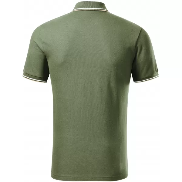  Pánske tričko s golierom MALFINI FOCUS 232 KHAKI 