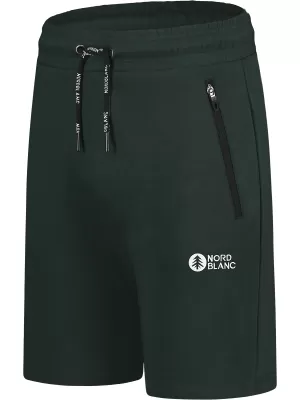 Pánske bavlnené kraťasy NORDBLANC RELAXEDFIT NBSPM8254 TMAVO ZELENÁ