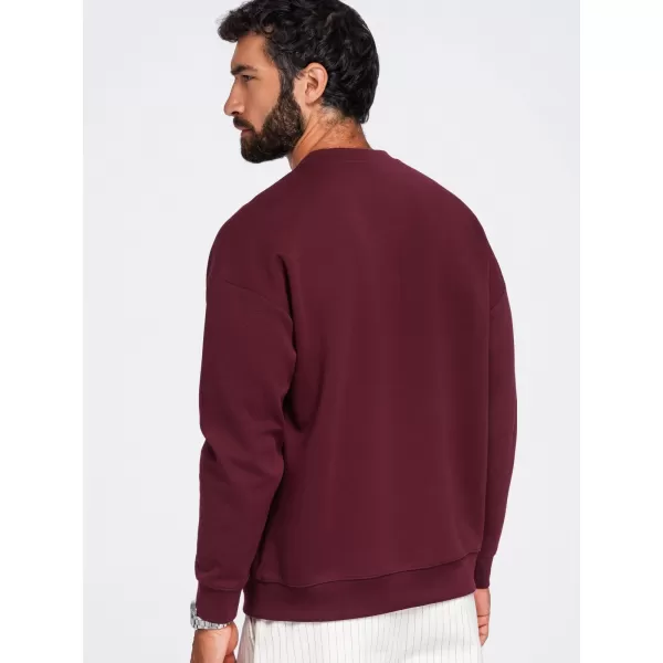 Pánska mikina OMBRE OM-SSNZ-0267 BURGUNDY 