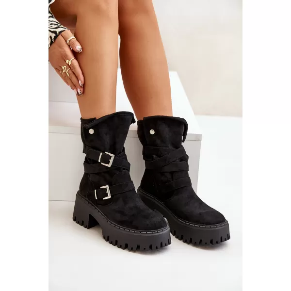  Dámske členkové topánky BOTO QH7825/DA185 BLACK 