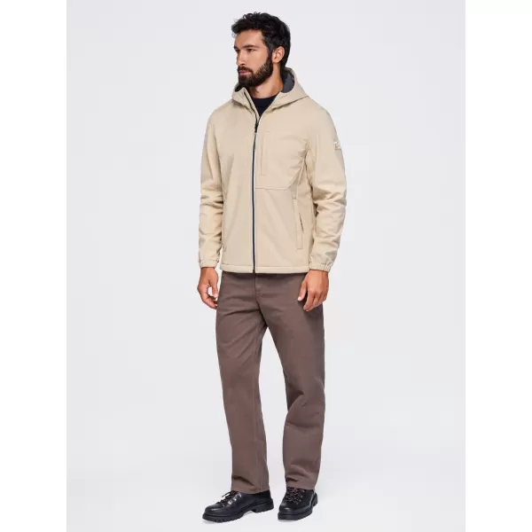  Pánska softshellová bunda OMBRE OM-JANP-0292 SAND 