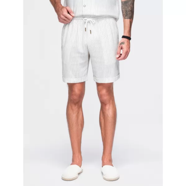  Pánske kraťasy OMBRE OM-SRCS-0208 OFF-WHITE 