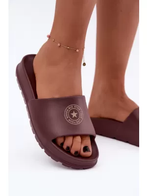 Dámske šľapky BIG STAR SHOES UU274075 VÍNOVÁ