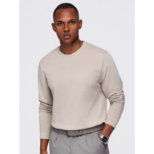  Pánske tričko OMBRE OM-LSBL-0142 BEIGE 