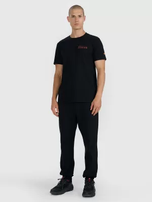 Pánske tričko 4F WAW25TTSHM2372 DEEP BLACK
