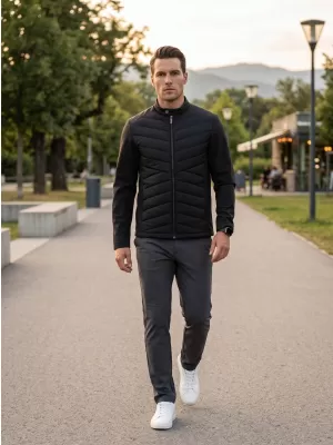 Pánska hybridná bunda MALFINI PREMIUM CROSS 555 ČIERNA