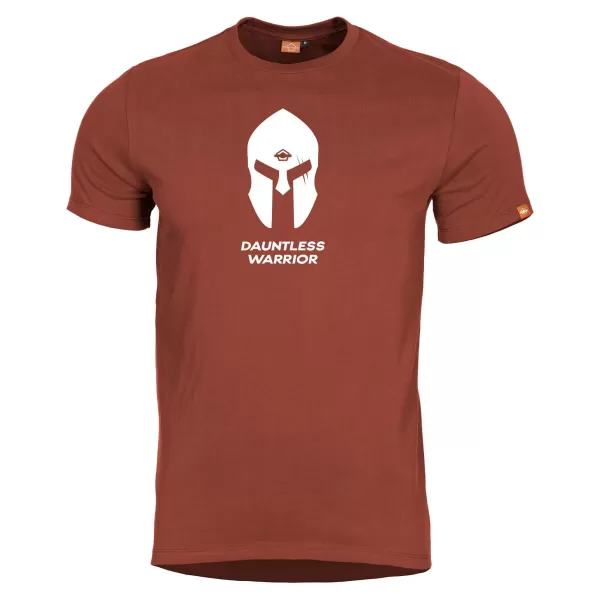  Pánske tričko PENTAGON AGERON SPARTAN HELMET K09012-SH-74 MAROON RED 