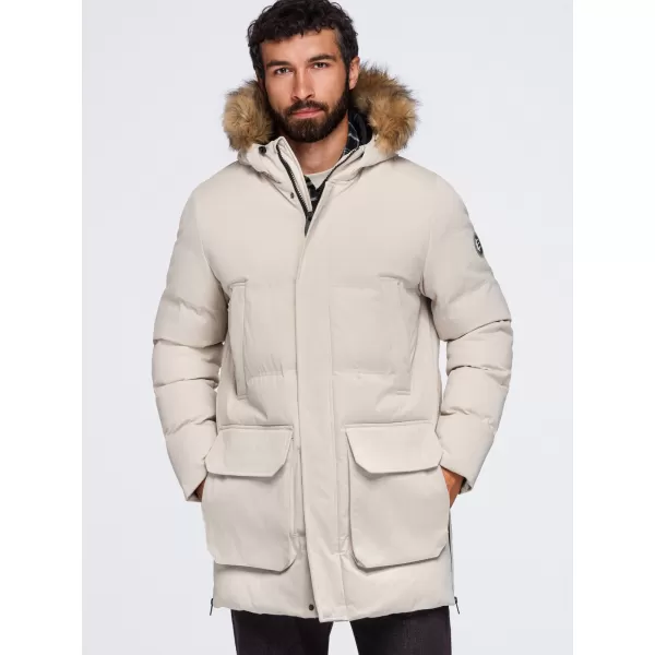  Pánska parka OMBRE OM-JALJ-0310 CREAM 