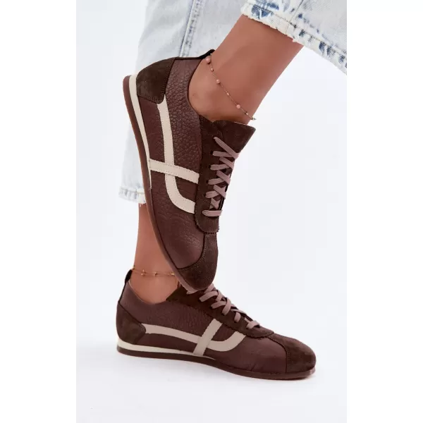 Dámske tenisky ZAZOO N1402S2/ CHOCOLATE 