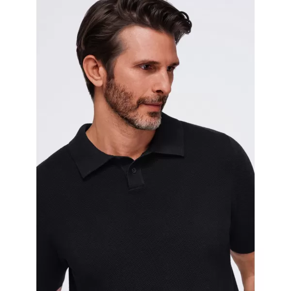  Pánske polo tričko OMBRE OM-POSS-0178 BLACK 