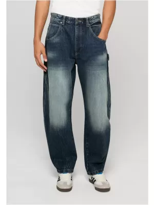 Pánske nohavice URBAN CLASSICS TB8057 DARK BLUE MARBLE WASHED
