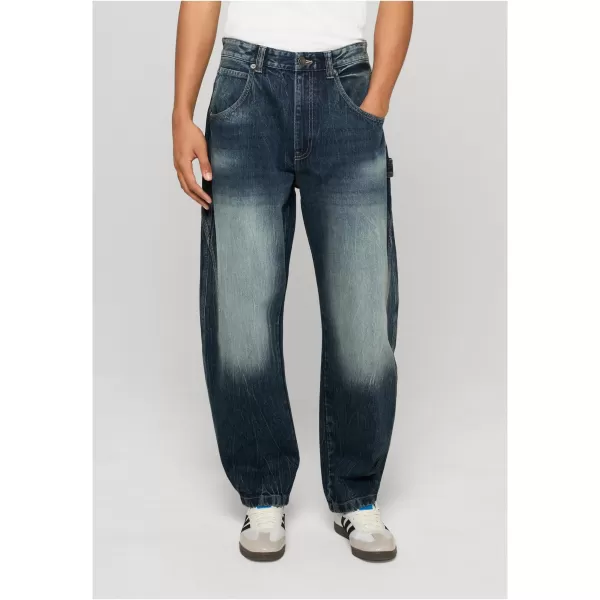  Pánske nohavice URBAN CLASSICS TB8057 DARK BLUE MARBLE WASHED 