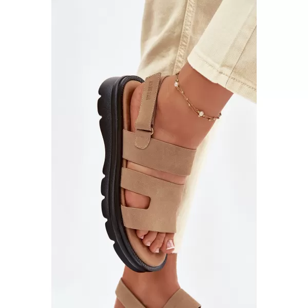  Dámske sandále BIG STAR SHOES TT274482 BEIGE 
