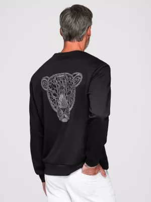 Pánska mikina OMBRE OM-SSNZ-0274 BLACK