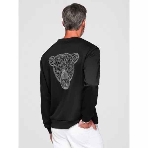  Pánska mikina OMBRE OM-SSNZ-0274 BLACK 