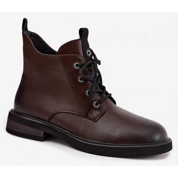  Dámske členkové topánky D&A CR62-3337 BROWN 