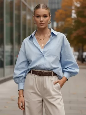 Pánska košeľa DSTREET DY0382 MODRÁ