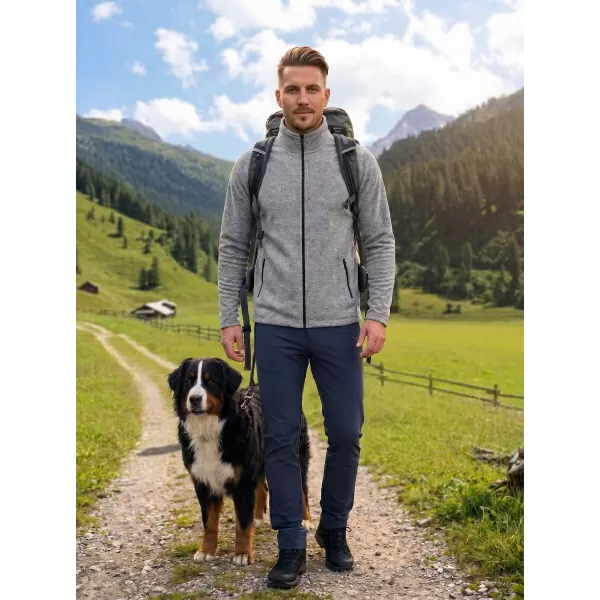  Pánska micro fleece mikina MALFINI FACTOR 852 STRIEBORNÝ MELÍR 
