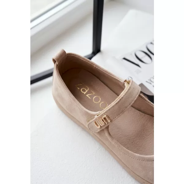 Dámske baleríny ZAZOO 10206 BEIGE 