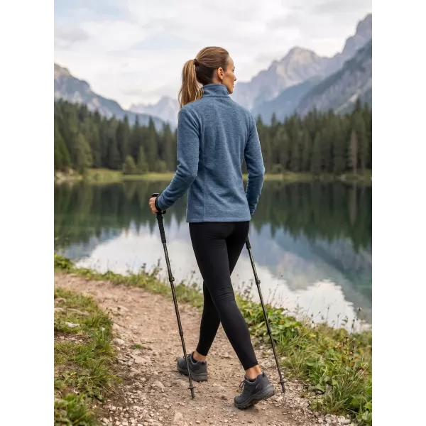  Dámska micro fleece mikina MALFINI FACTOR 853 TMAVÝ DENIM MELÍR 