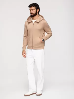 Pánska mikina OMBRE OM-SZBC-0196 BEIGE