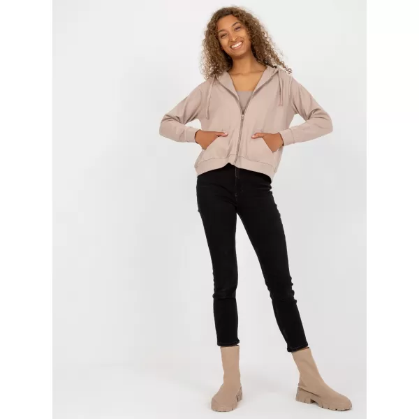  Dámska mikina BASIC FEEL GOOD B-002.65 DARK BEIGE 