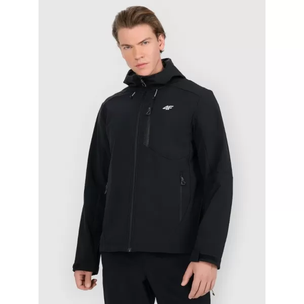  Pánska softshellová bunda 4F RAW25TSOFM506 DEEP BLACK 