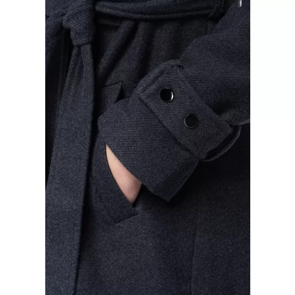  Dámsky kabát OMBRE OW-CT-E0005 DARK GREY 