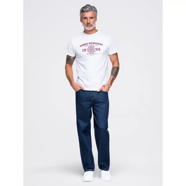  Pánske tričko OMBRE OM-TSPT-0297 WHITE 