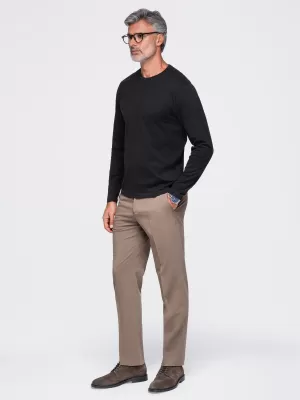 Pánske tričko OMBRE OM-LSBL-0142 BLACK