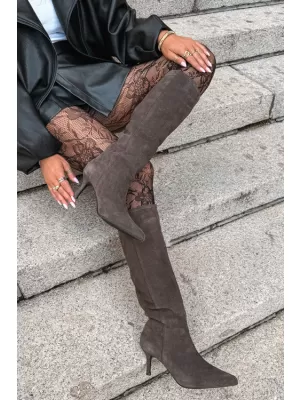 Dámske čižmy BIG STAR SHOES UU274495 BROWN/BEIGE SHADOWS