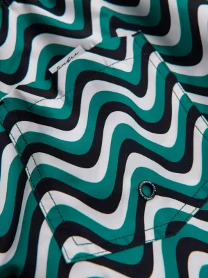 Pánske kraťasy OMBRE OM-SRSS-0221 GREEN AND BLACK