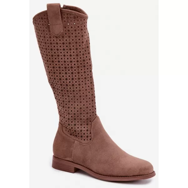  Dámske čižmy S.BARSKI HY62-8144 COFFEE 