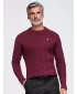 Pánsky sveter OMBRE OM-SWSW-0190 BURGUNDY