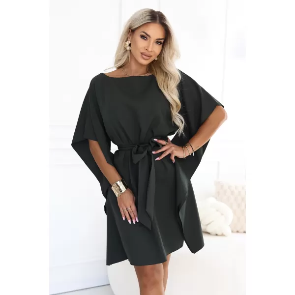  Dámske šaty NUMOCO SOFIA 287-46 TMAVÁ KHAKI 