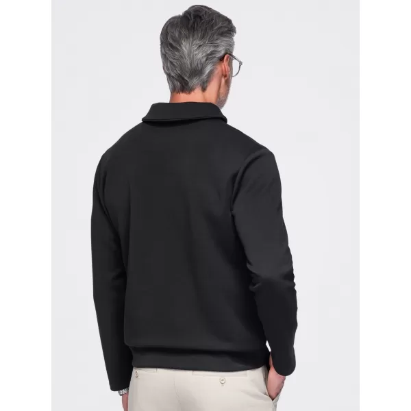  Pánska mikina OMBRE OM-SSNZ-0262 BLACK 