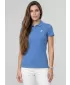 Dámske tričko s golierom 4F WMM00TPTSF0768 DENIM