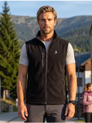 Pánska fleece vesta ALTISPORT ALM002525 ČIERNA