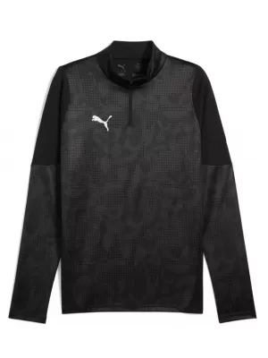Pánske funkčné tričko PUMA TEAMCUP TRAINING 1/4 ZIP TOP 659164-03 PUMA BLACK/PUMA SILVER