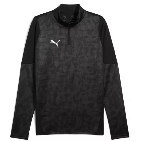 Pánske funkčné tričko PUMA TEAMCUP TRAINING 1/4 ZIP TOP 659164-03 PUMA BLACK/PUMA SILVER 