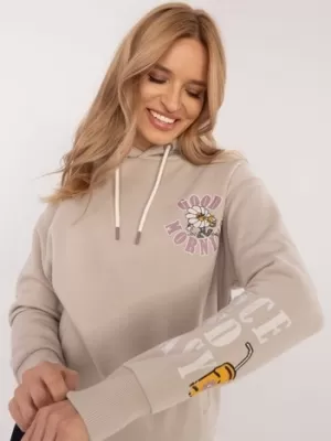 Dámska mikina SUBLEVEL D10600T02420K BEIGE