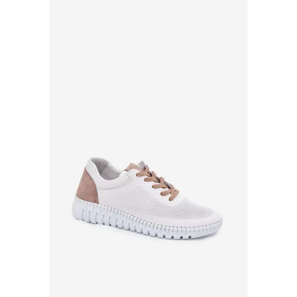  Dámske poltopánky ARTIKER 58C3083 WHITE/BROWN 