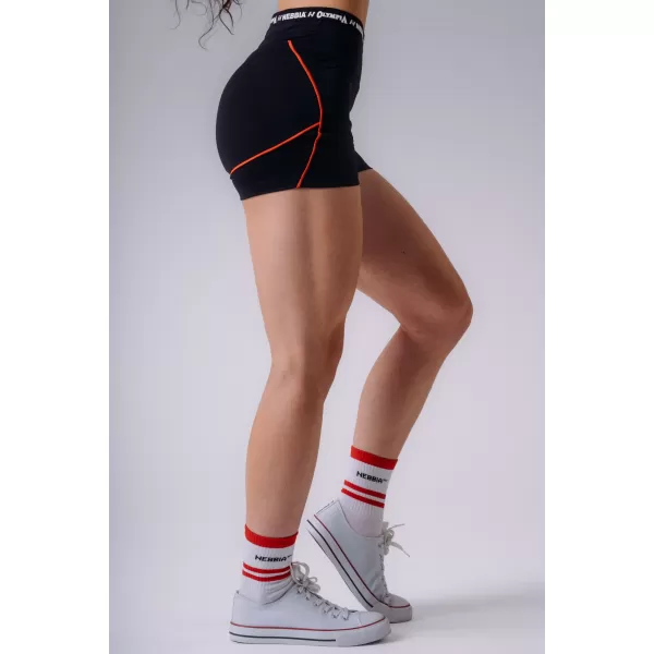  Dámske kraťasy NEBBIA OLYMPIA HIGH-WAIST 937 BLACK 