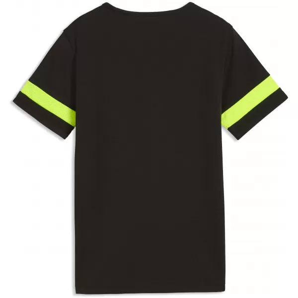  Detské tričko PUMA ATTACANTO LOGO JERSEY JR 66104603 PUMA BLACK/LIME SQUEEZE 