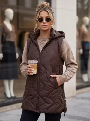 Dámska vesta DSTREET TY6014 HNEDÁ