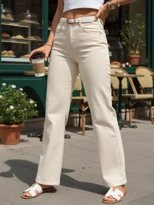 Dámske nohavice DSTREET UY3063 BIELA