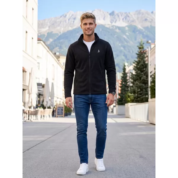  Pánska fleece mikina ALTISPORT ALM002852 ČIERNOSTRIEBORNÁ 
