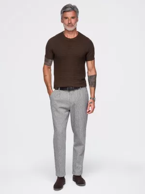 Pánske tričko OMBRE OM-TSCT-0303 BROWN