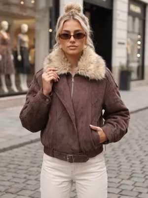 Dámska bunda DSTREET TY5701 HNEDÁ